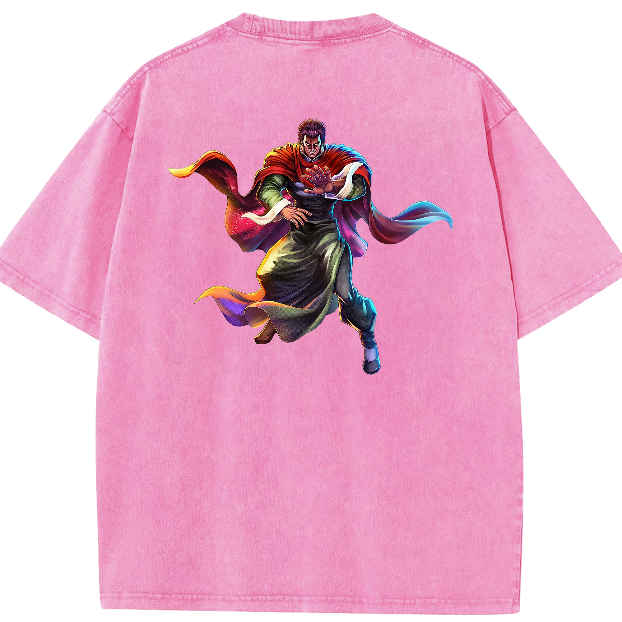 （画像用） 北斗の拳 Fist of the North Star 綿100% ヴィンテージ風 半袖Tシャツ（背面プリント）